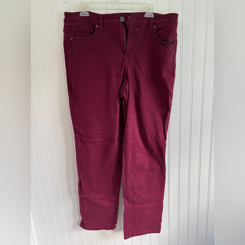 Style & Co. Women's Dark Red Straight Leg Jeans